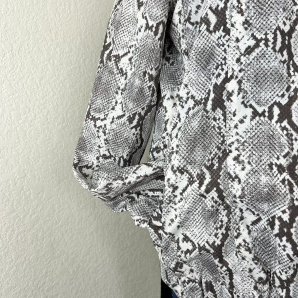 Joe Fresh Python Snake Print Wind Breaker Bomber … - image 4